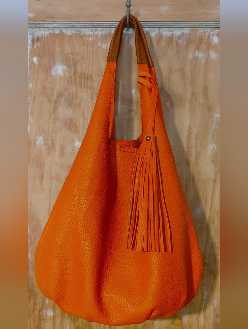 Montana West Slouchy Hobo Bag & Pouch Set - Striking Orange 🍊 NWOT - Picture 5 of 5